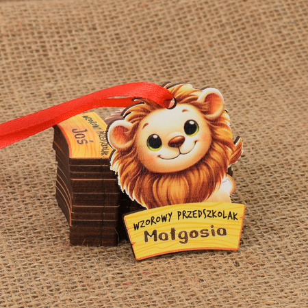 Medal Pasowanie/Dzień Przedszkolaka/Zakończenie - Imienny, Grupa Lwy