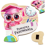 Drewniany magnes na pasowanie - dla dziewczynk