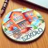Drewniany magnes pasowanie - na lodówkę