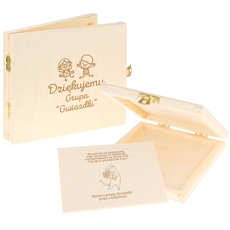 Personalizowane pudełko z kartką - Prezent dla Przedszkolanki 