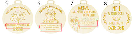 Prezent dla Babci i Dziadka - Drewniany Medal