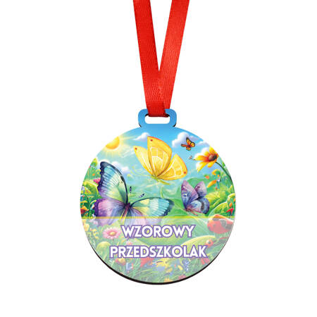 Prezent dla przedszkolaka, dzień przedszkolaka - medal grupa motylki