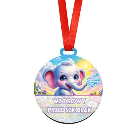 Prezent dla przedszkolaka, dzień przedszkolaka - medal grupa słoniki