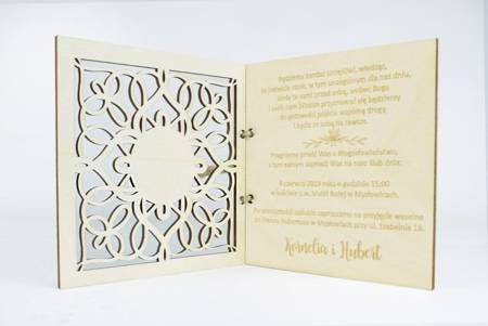 Zaproszenie na ślub dla Rodziców Pary Młodej - Personalizowana kartka z kopertą