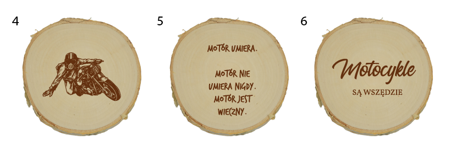 Zestaw podkładek pod kubek - Prezent dla Motocyklisty